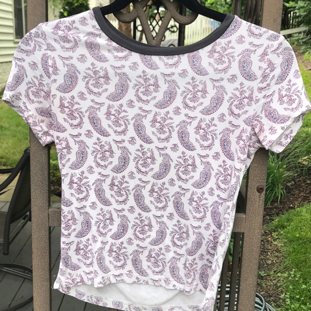 paisley print tee